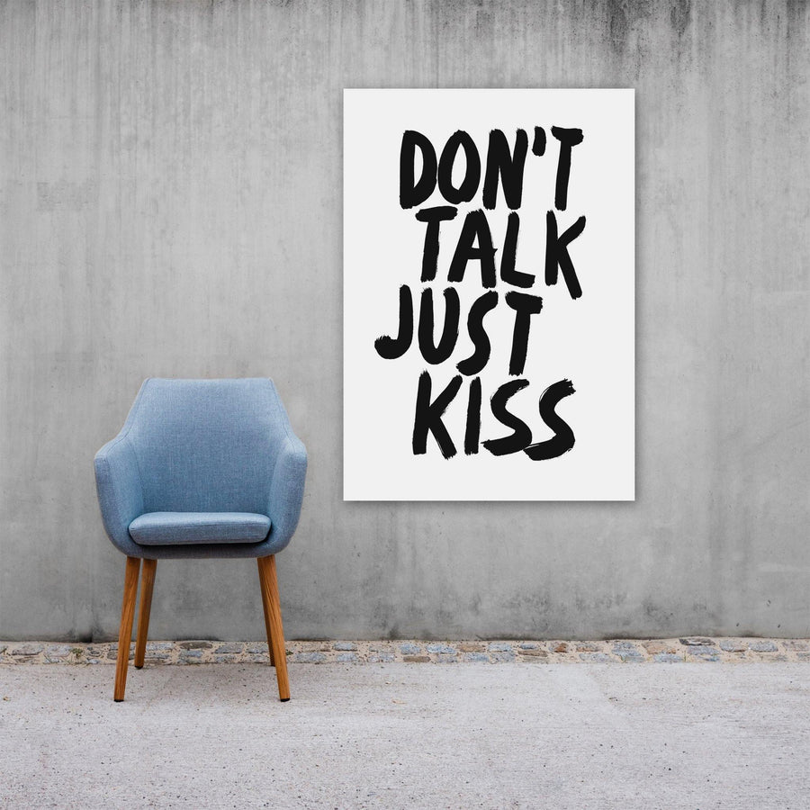 Don’t Talk Just Kiss, Poster, White - Pop Music Wisdom