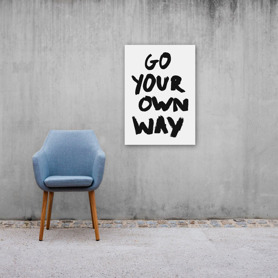 Go Your Own Way, Poster, White - Pop Music Wisdom